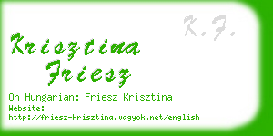 krisztina friesz business card